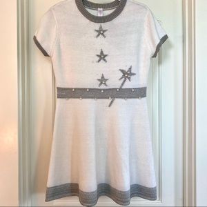 White sweater dress with wings XL
